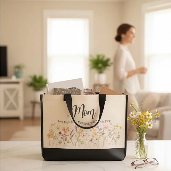 Floral Mom Tote Bag - Picture 1 of 1